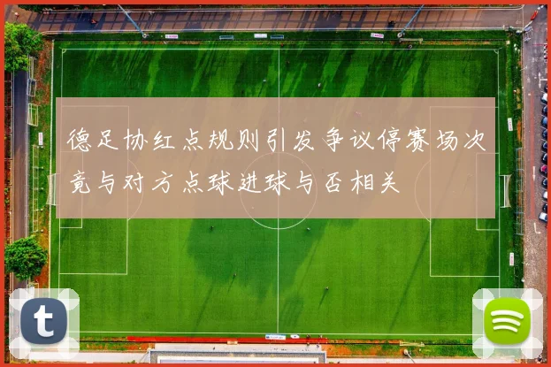 德足协红点规则引发争议停赛场次竟与对方点球进球与否相关